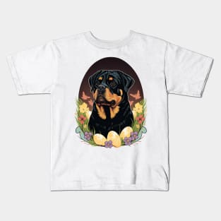 Rottweiler happy easter day Kids T-Shirt